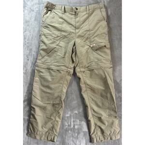 Berkley Convertible Hiking Pants Mens Large Beige Cargo Ripstop Outdoor Fishing